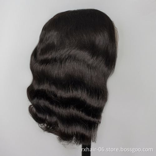 Short Bob Wavy Cuticle Indian Remy Virgin Silver Lace Front Cheap Human Hair High Density Overseas Body Wave Full Lace Wigs